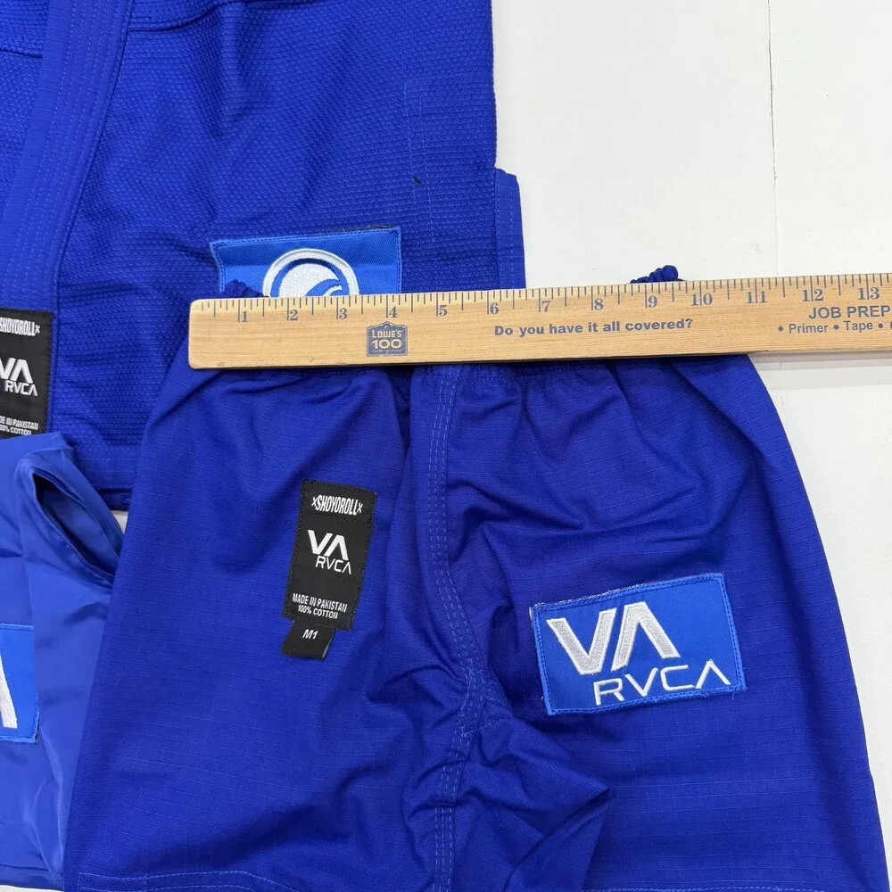 RVCA Shoyoroll BJJ Jiu Jitsu Gi Uniform Set Kids M1 Blue Jacket Pants Bag